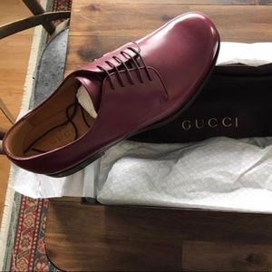 Brand New Gucci Leather Wine Colored Loafer